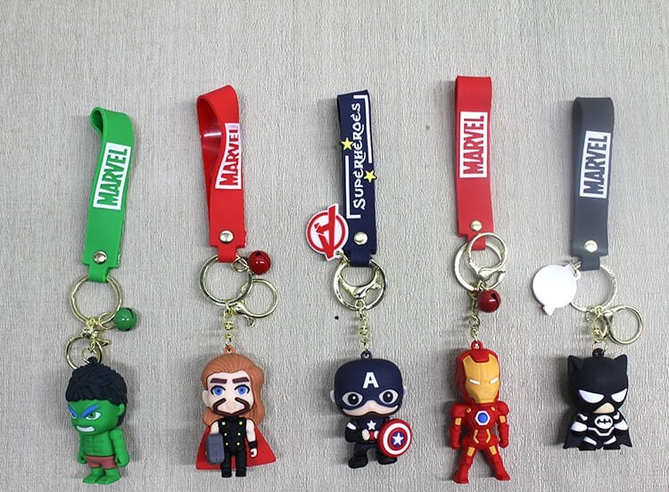 Marvel Karışık Karakter Silikon Anahtarlık Şık Tasarımlı Fonksiyonel Ürün