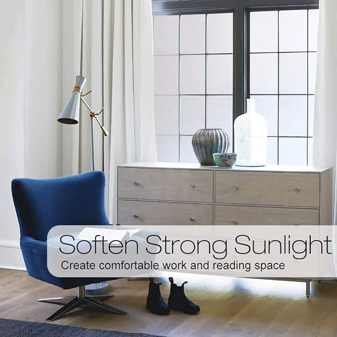 UV Engelleyici Buzlu Cam Filmi 3 Metre x 45 Cm. Şık Tasarımlı Fonksiyonel Ürün