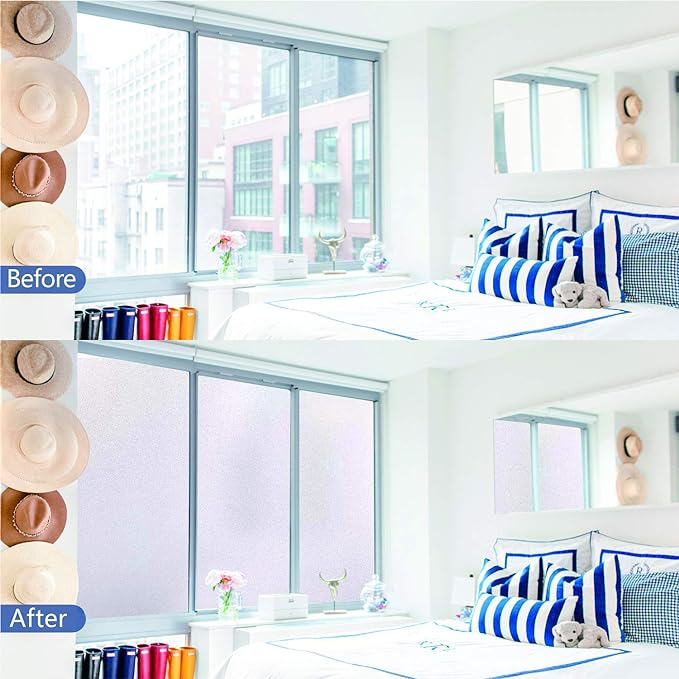 UV Engelleyici Buzlu Cam Filmi 3 Metre x 45 Cm. Şık Tasarımlı Fonksiyonel Ürün