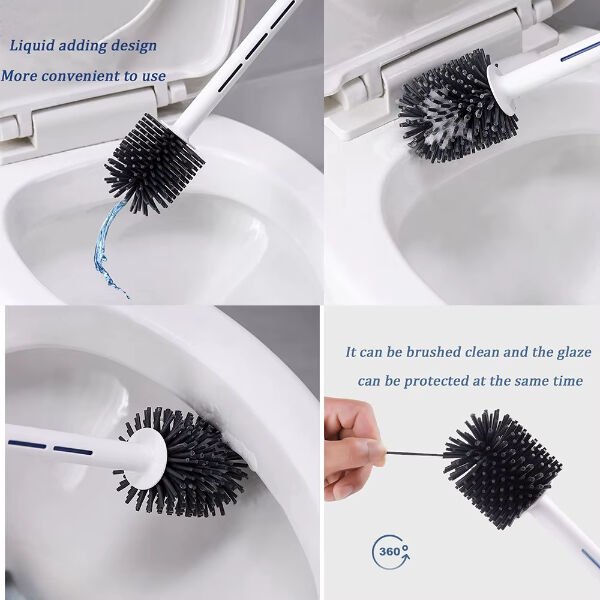 Deterjan Hazneli Silikon Tuvalet Fırçası Şık Tasarımlı Fonksiyonel Ürün