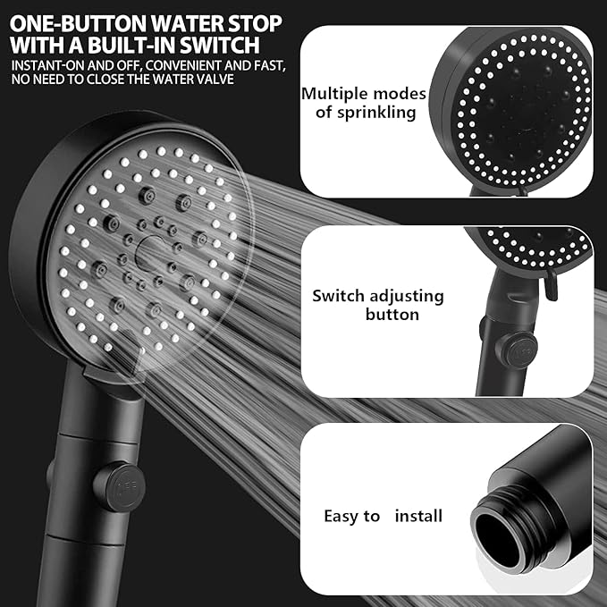 Duş Başlığı Seti 5 Mod Şık Tasarımlı Fonksiyonel Ürün