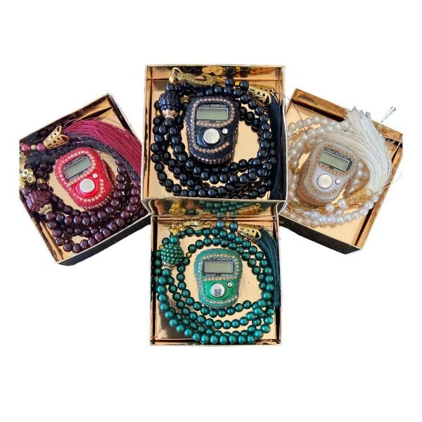 Taşlı Zikirmatik Tesbih Seti Şık Tasarımlı Fonksiyonel Ürün