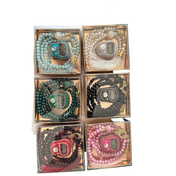 Taşlı Zikirmatik Tesbih Seti Şık Tasarımlı Fonksiyonel Ürün