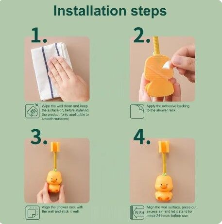 Hayvan Figürlü Duş Başlığı Tutucu Şık Tasarımlı Fonksiyonel Ürün