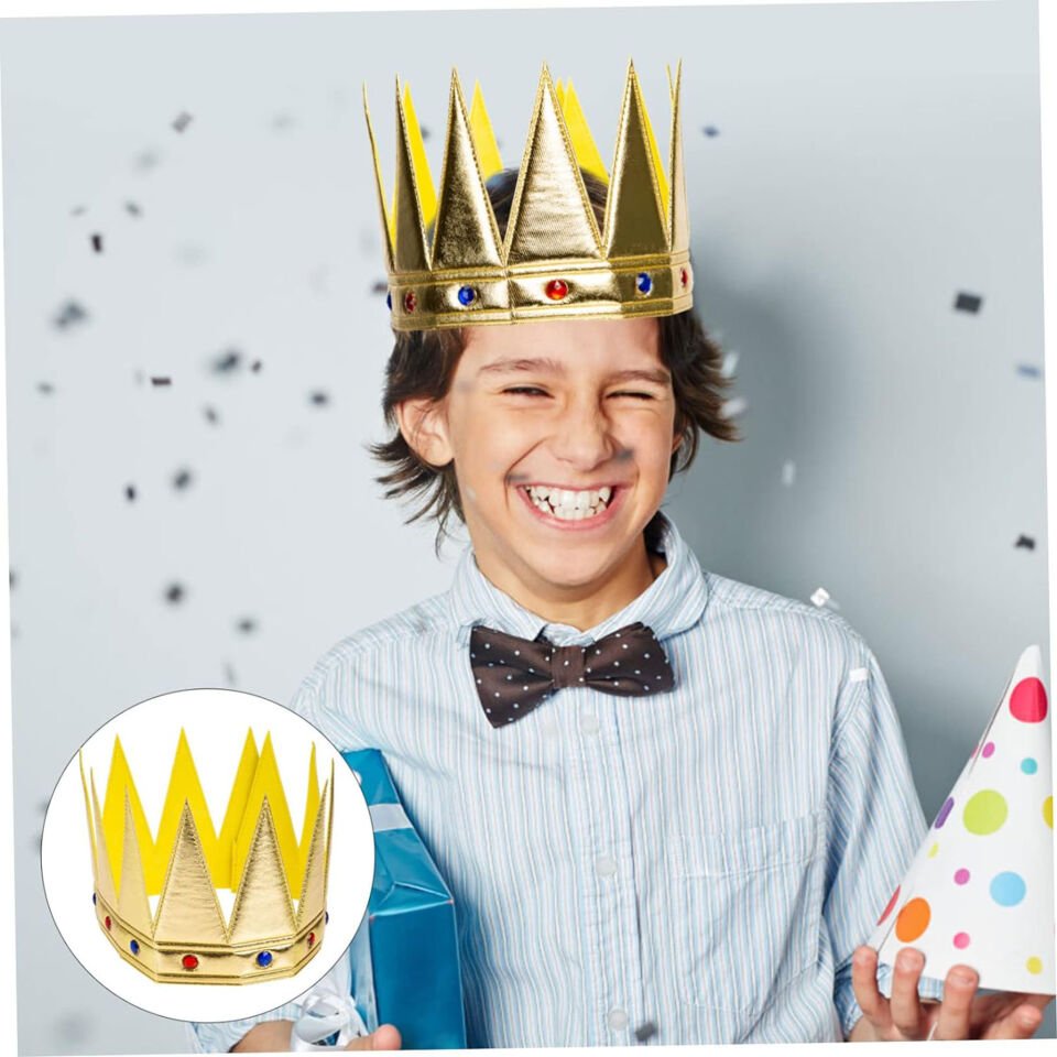 Kral Kraliyet Tacı Yetişkin Çocuk Uyumlu Şık Tasarımlı Fonksiyonel Ürün