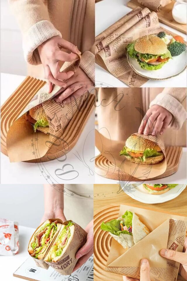 Vintage Gazete Desenli Sunum Kağıdı 50 Adet Şık Tasarımlı Fonksiyonel Ürün