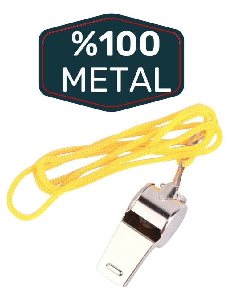 METAL İPLİ İKAZ DÜDÜĞÜ 24 ADET Şık Tasarımlı Fonksiyonel Ürün