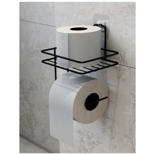 Pratik Yapışkanlı Metal Tuvalet Kağıdı Tutucu Şık Tasarımlı Fonksiyonel Ürün