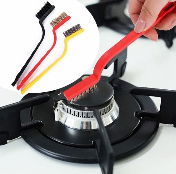 3 Parça Tel Fırça Detaylı Temizlik Seti Şık Tasarımlı Fonksiyonel Ürün