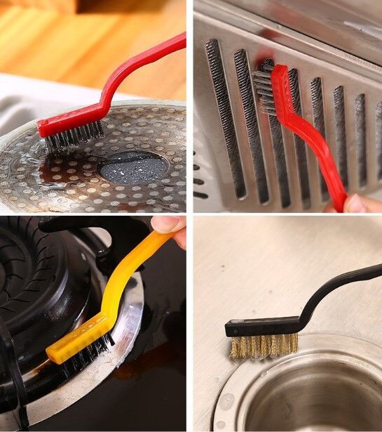 3 Parça Tel Fırça Detaylı Temizlik Seti Şık Tasarımlı Fonksiyonel Ürün