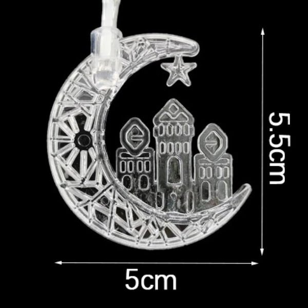 Hilal Tasarımlı Ramazan Süslemesi 20 LED USB Aydınlatma