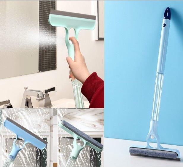 4 in 1 Spreyli Çek Çekli Camsil ve Fırça Aparatı Şık Tasarımlı Fonksiyonel Ürün