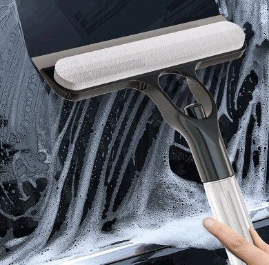 4 in 1 Spreyli Çek Çekli Camsil ve Fırça Aparatı Şık Tasarımlı Fonksiyonel Ürün