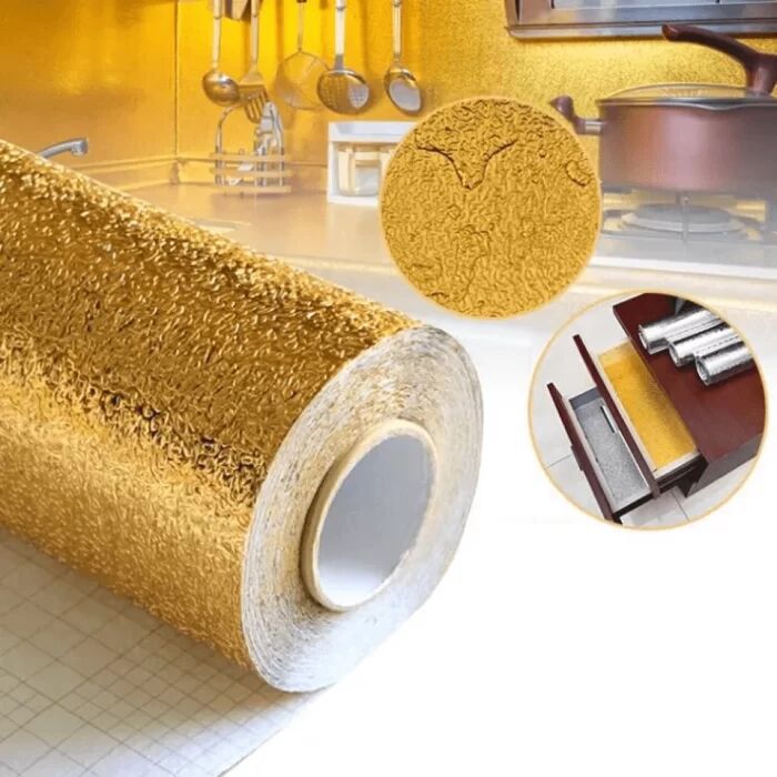 Yapışkanlı Gold Mutfak Tezgah Folyosu Şık Tasarımlı Fonksiyonel Ürün