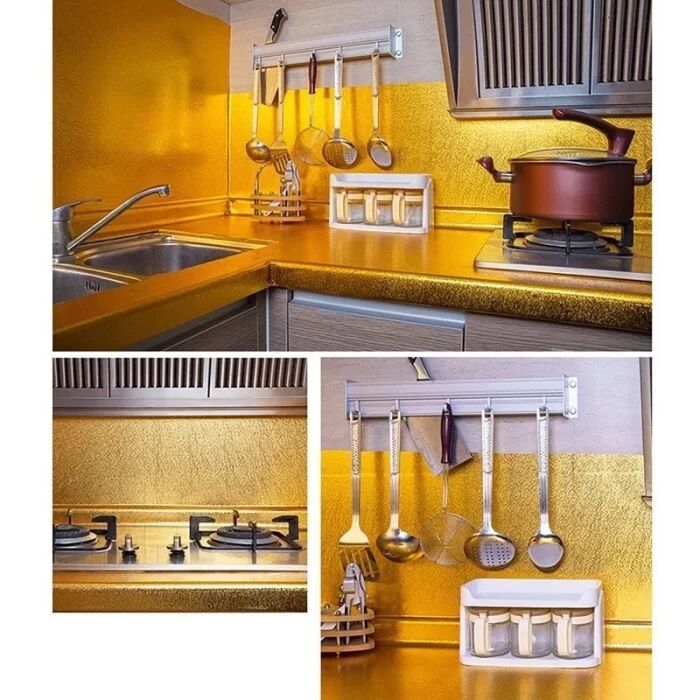 Yapışkanlı Gold Mutfak Tezgah Folyosu Şık Tasarımlı Fonksiyonel Ürün