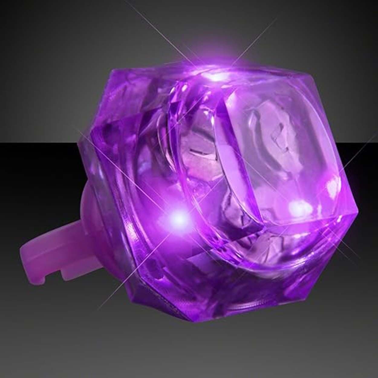 Kristal Tasarımlı Led Işıklı Mor Yüzük Şık Tasarımlı Fonksiyonel Ürün