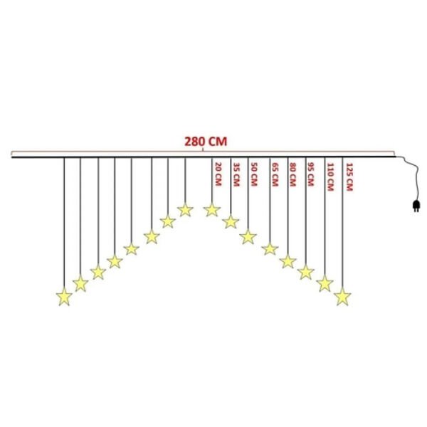Yıldız Perde LED Şık Tasarımlı Fonksiyonel Ürün