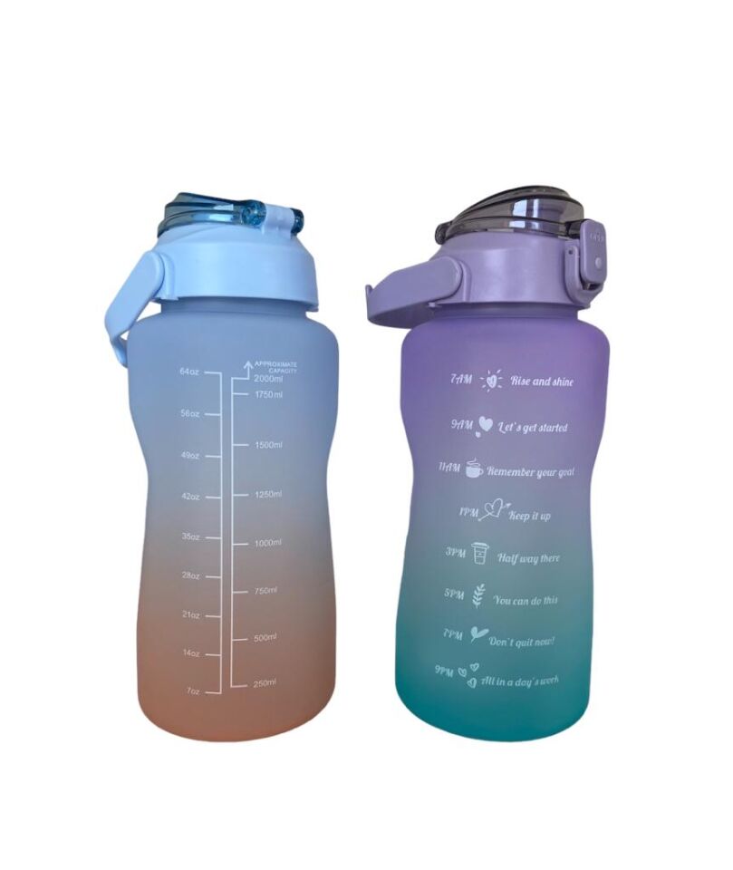Günlük Motivasyon Su Matarası 2 Litre Şık Tasarımlı Fonksiyonel Ürün