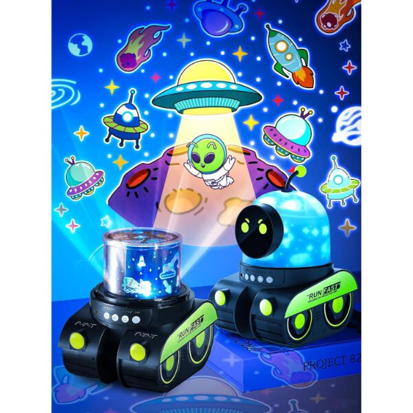 Robot Tasarımlı Projektör Gece Lambası Şık Tasarımlı Fonksiyonel Ürün