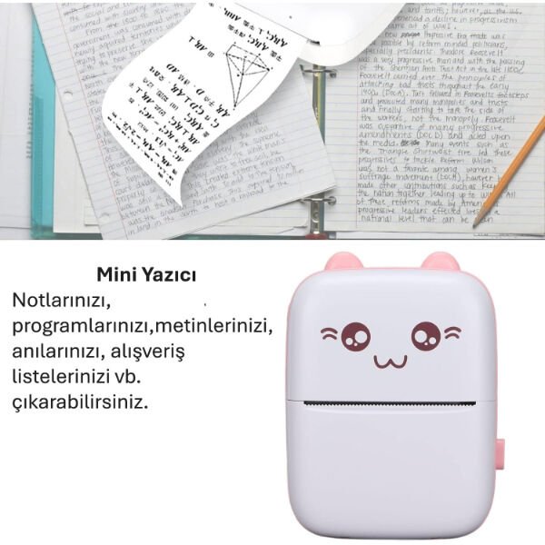 Mini Taşınabilir Yazıcı Printer Şık Tasarımlı Fonksiyonel Ürün