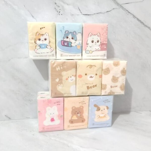 Sevimli Figürlü Çocuk Mendili 9'lu Paket Şık Tasarımlı Fonksiyonel Ürün