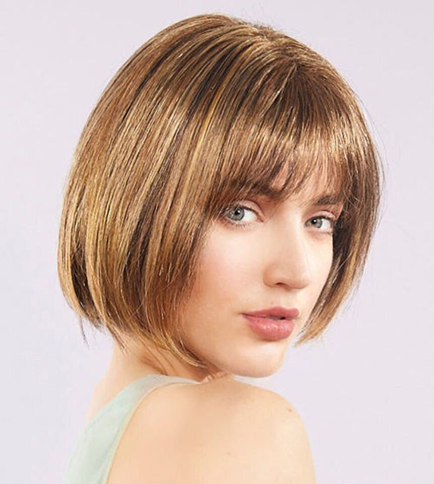 Açık Kahverengi Küt Parti Peruk Şık Tasarımlı Fonksiyonel Ürün