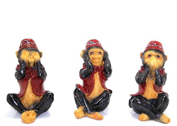 3'lü Polyester Maymun Seti Şık Tasarımlı Fonksiyonel Ürün