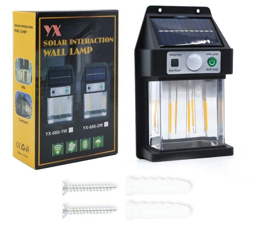 Güneş Enerjili Hareket Sensörlü Duvar Lambası Şık Tasarımlı Fonksiyonel Ürün