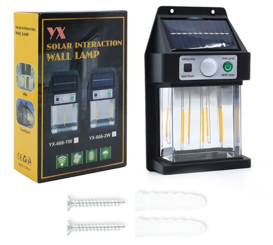 Güneş Enerjili Hareket Sensörlü Duvar Lambası Şık Tasarımlı Fonksiyonel Ürün