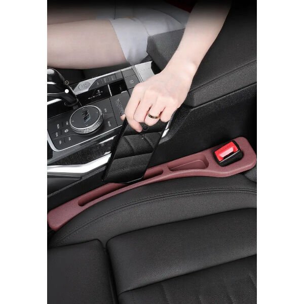 Araba Koltuk Arası Düzenleyici Bordo Renk Şık Tasarımlı Fonksiyonel Ürün