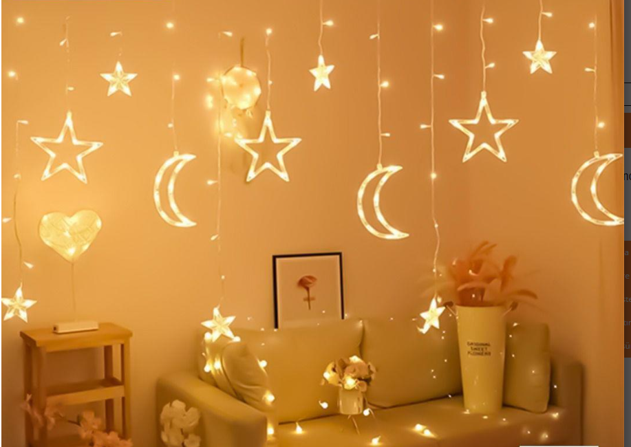 Ay Yıldız Perde Led 3m Şık Tasarımlı Fonksiyonel Ürün
