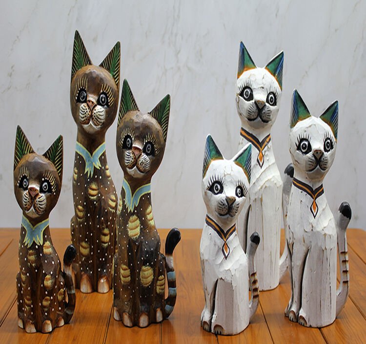 Ahşap 3'lü Kedi Seti 50 Cm Model 3 Şık Tasarımlı Fonksiyonel Ürün