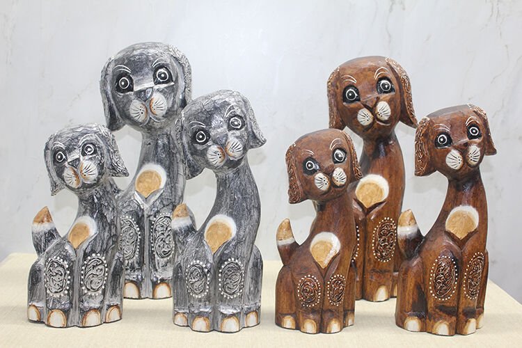 Ahşap 3'lü Köpek Seti Şık Tasarımlı Fonksiyonel Ürün