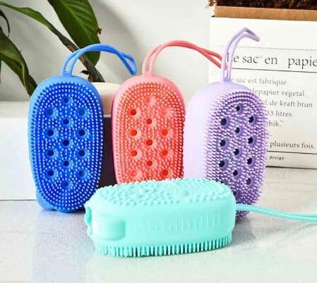 Süngerli Silikon Banyo Kesesi Şık Tasarımlı Fonksiyonel Ürün