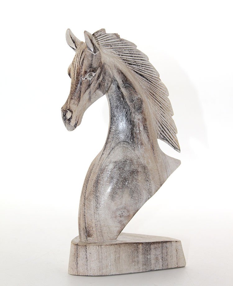 Ahşap At Büstü 25 cm Şık Tasarımlı Fonksiyonel Ürün