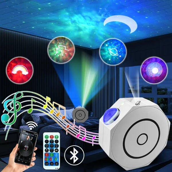 Bluetooth Özellikli Anason Projektör Gece Lambası Şık Tasarımlı Fonksiyonel Ürün