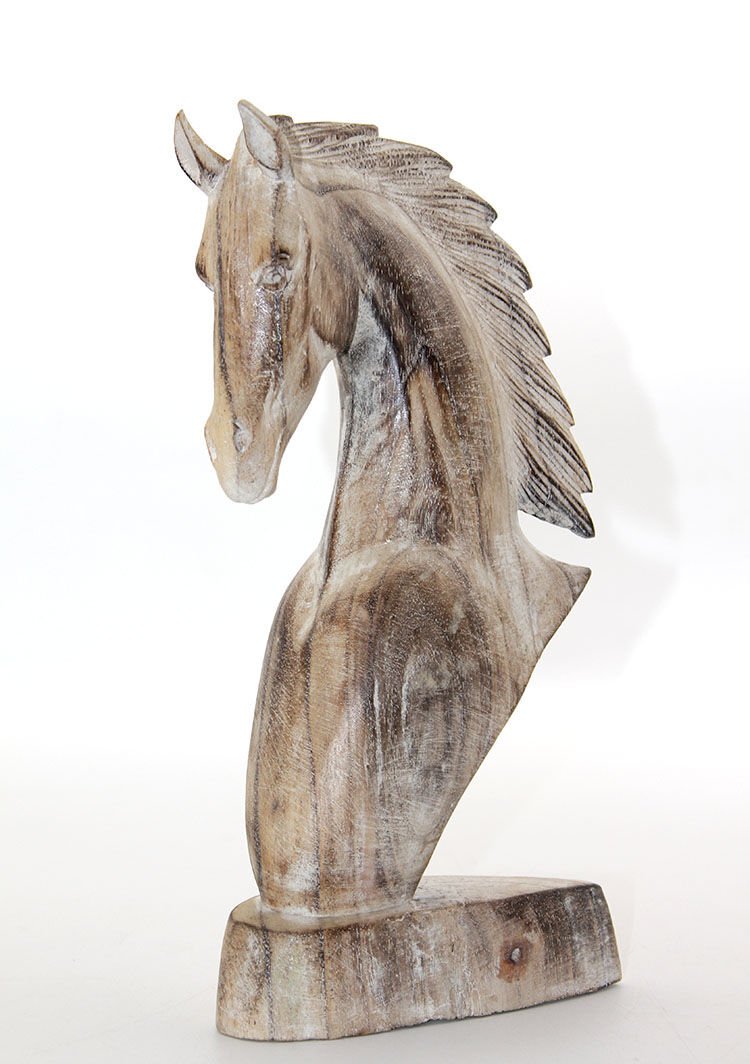 Ahşap At Büstü 30 cm Şık Tasarımlı Fonksiyonel Ürün