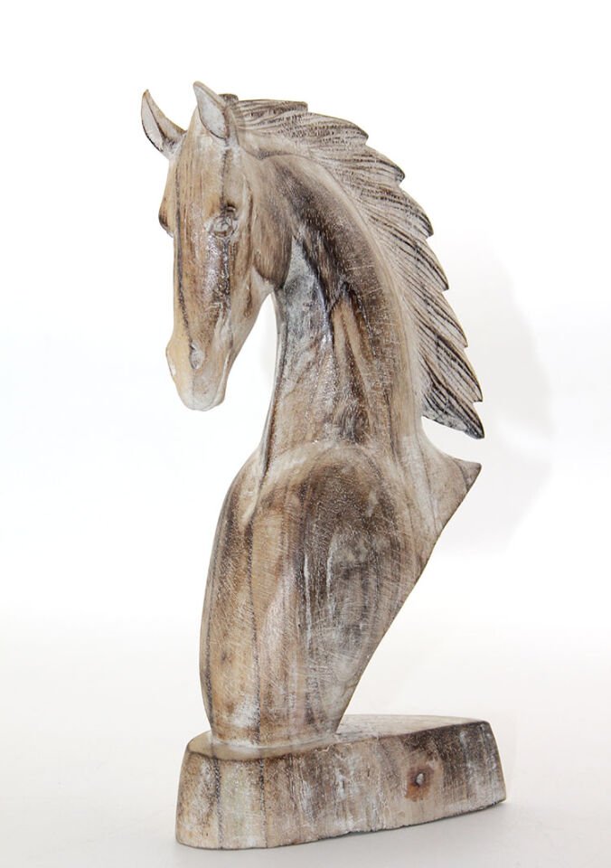 Ahşap At Büstü 30 cm Şık Tasarımlı Fonksiyonel Ürün