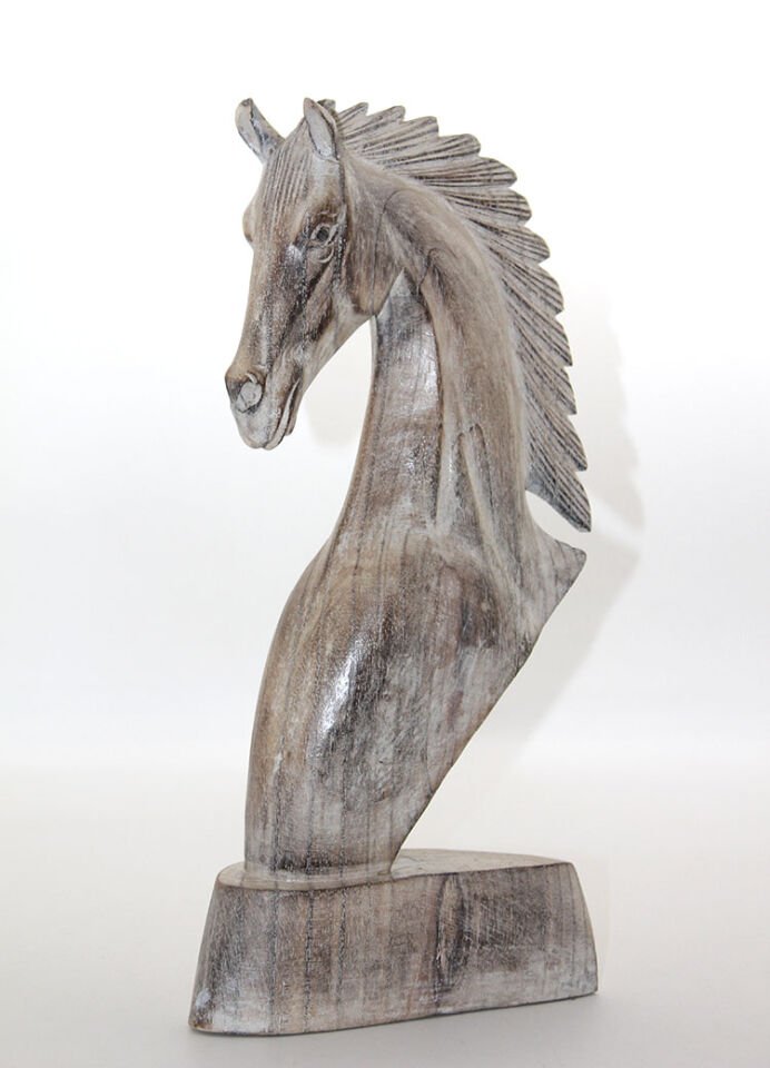 Ahşap At Büstü 40 cm Şık Tasarımlı Fonksiyonel Ürün