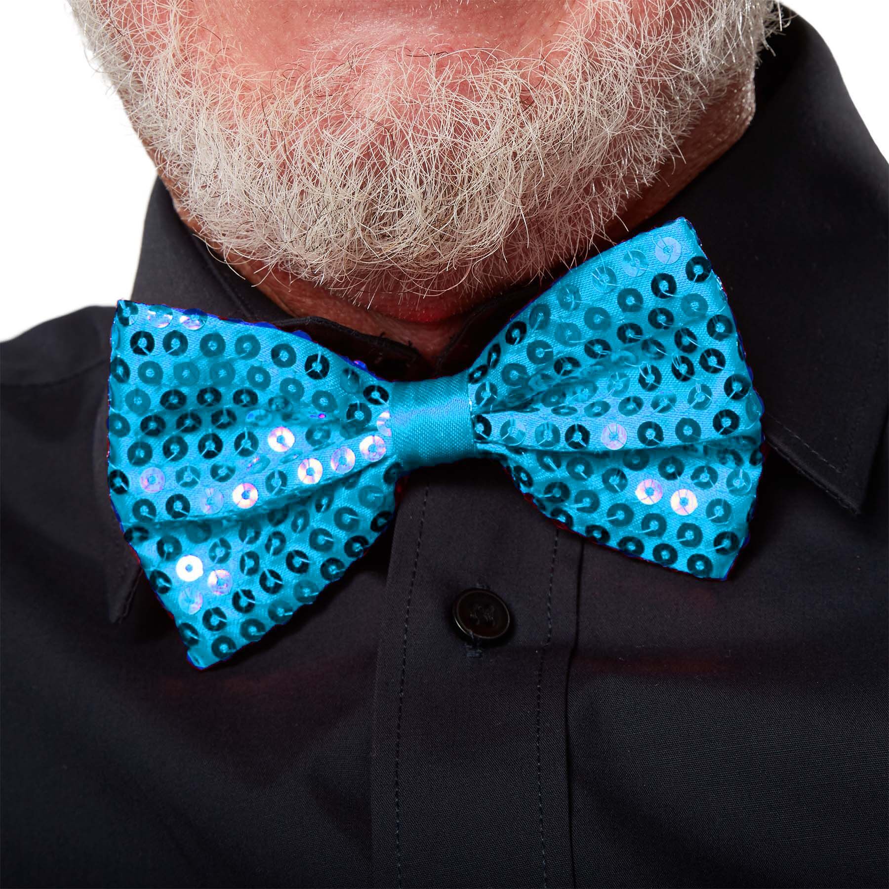 Açık Mavi Turkuaz Payetli Pullu Papyon Şık Tasarımlı Fonksiyonel Ürün