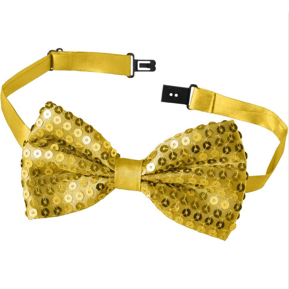 Altın Payetli Pullu Papyon Şık Tasarımlı Fonksiyonel Ürün