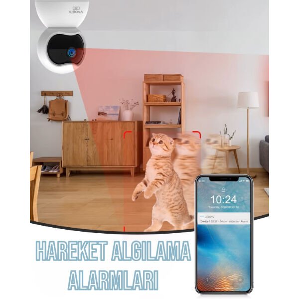 Çift Taraflı Ses Özellikli Wi-Fi Kamera Şık Tasarımlı Fonksiyonel Ürün