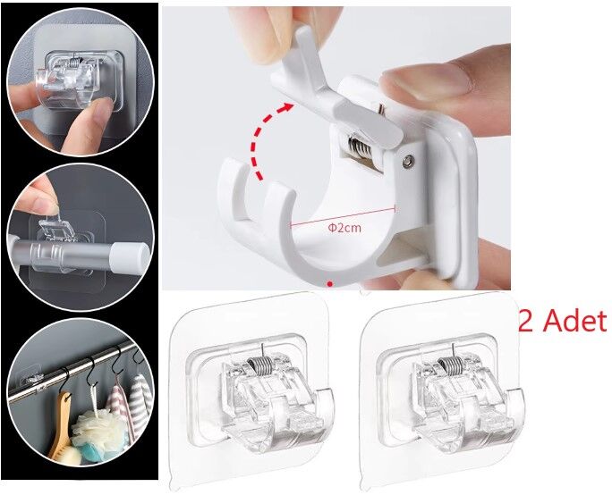 Yaylı Boru ve Kablo Düzenleyici Halka Kendinden Yapışkanlı 2 li Şık Tasarımlı Fonksiyonel Ürün