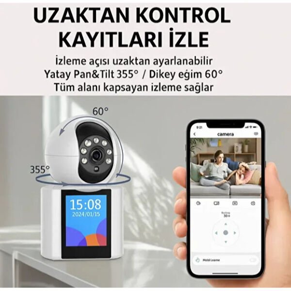 Akıllı Ev Kamerası 2.4 GHz Şık Tasarımlı Fonksiyonel Ürün