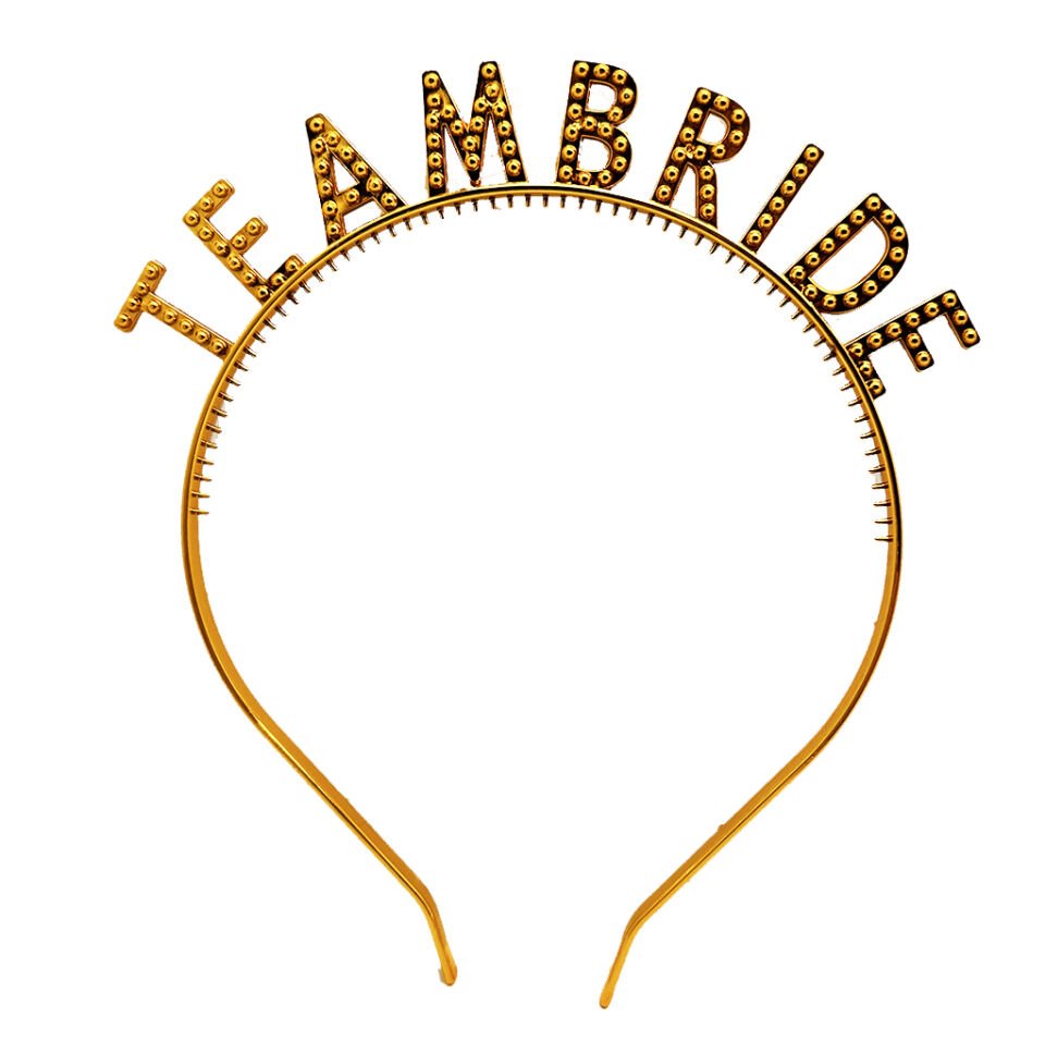 Altın Renk Team Bride Taç – Gelin ve Nedime Tacı Şık Tasarımlı Fonksiyonel Ürün