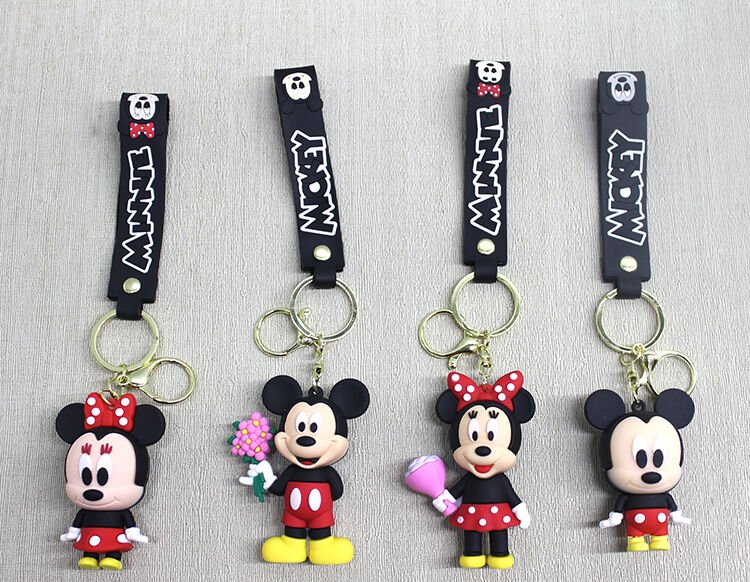 Mickey - Minnie Mouse Silikon Anahtarlık Şık Tasarımlı Fonksiyonel Ürün