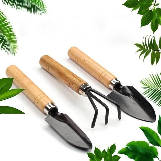 Mini Ahşap Hobi Bahçe Seti 3 Adet Şık Tasarımlı Fonksiyonel Ürün