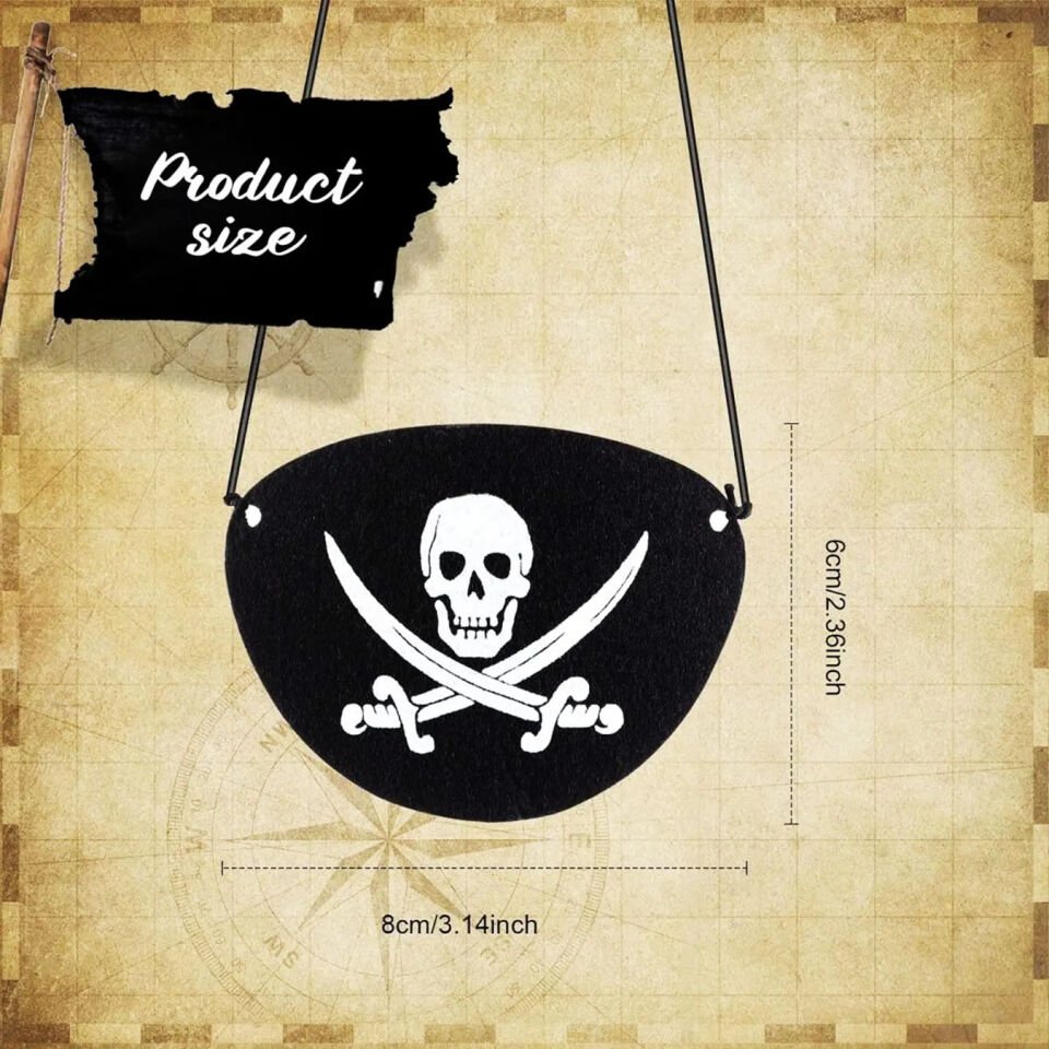 İthal Vinleks Deri Korsan Göz Bandı - Lastikli Ve Yumuşak