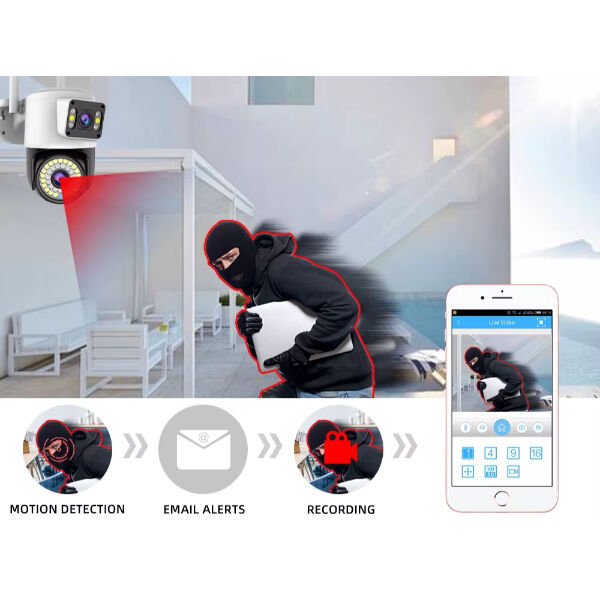 Çift Lensli Dış Mekan Wi-Fi Kamera Şık Tasarımlı Fonksiyonel Ürün