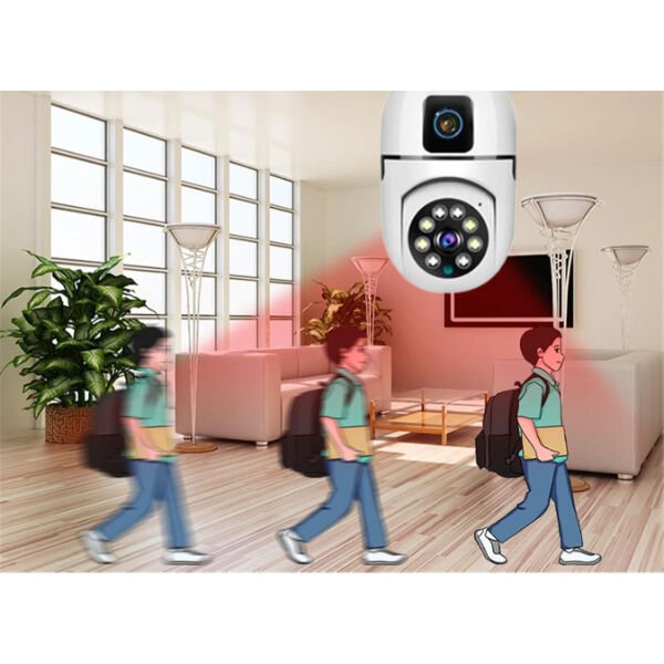 Çift Lensli Duy Girişli Kablosuz Ampul Kamera Şık Tasarımlı Fonksiyonel Ürün